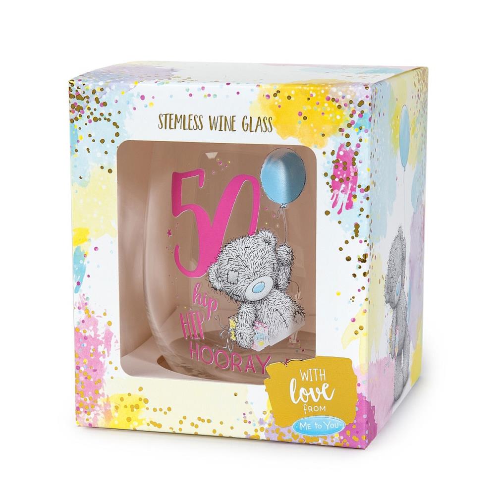 50th Birthday Me to You Bear Boxed Stemless Glass Extra Image 1